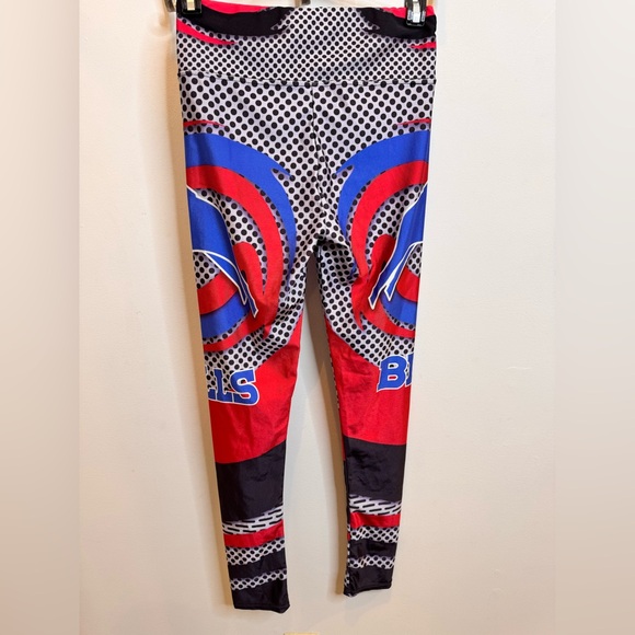 Stylish Graphic Leggings - Black, Blue, and Red - Picture 2 of 3